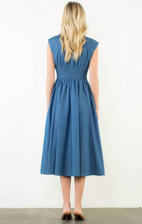 Thml - Sleeveless Smocked Waist Dress