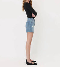 Vervet By Flying Monkey - Super High Rise A Line Denim Shorts
