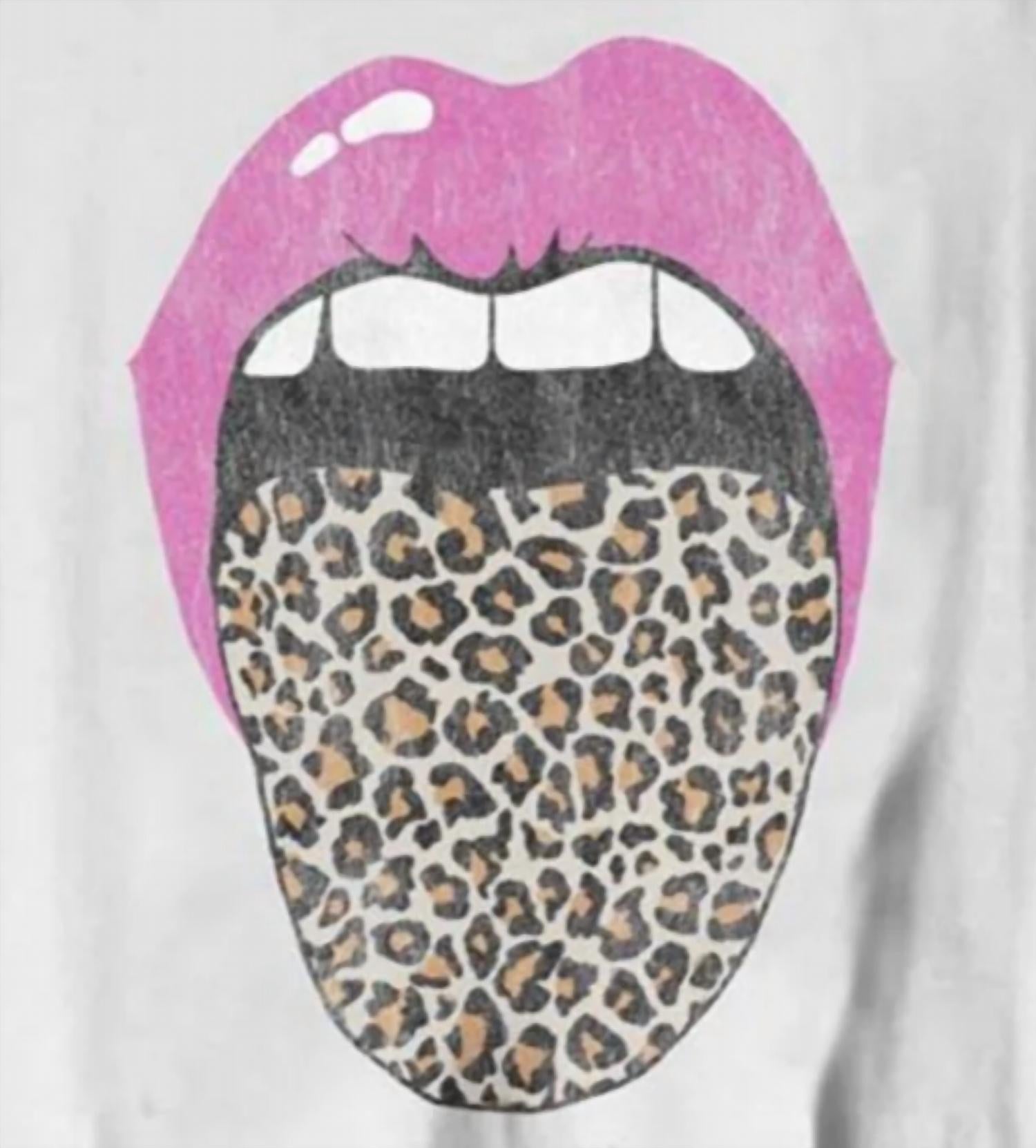Prince Peter - Kid's Leopard Tongue Crop Tee