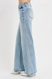 Risen - Tummy Control High Rise Wide Leg Jeans - Plus