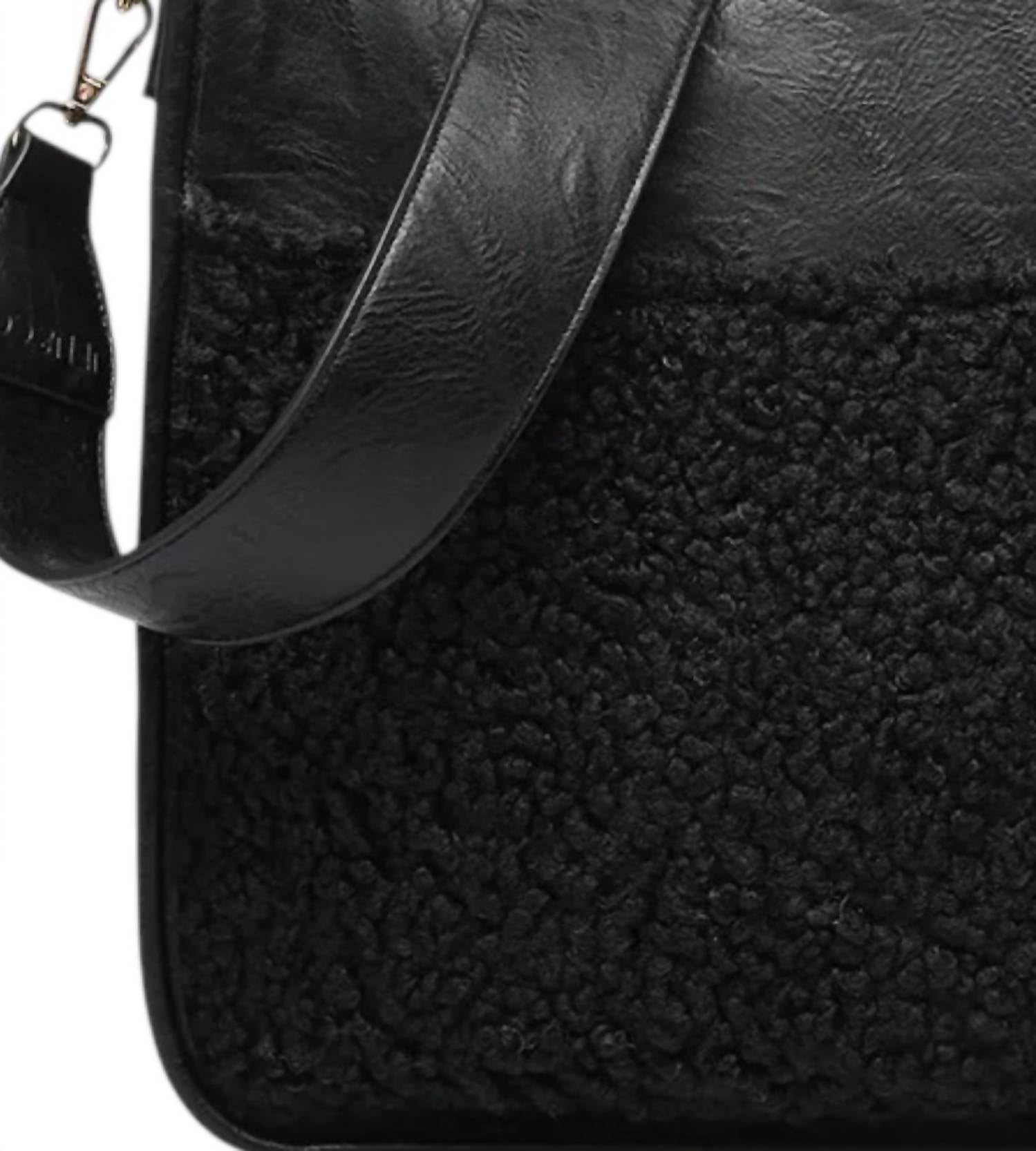 Jen & Co. - Women's Chloe Teddy Trim Crossbody Bag With Guitar Strap