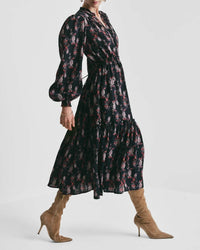 byTiMo Bohemian Belt Dress in midnight paisley - women's dress - detail view