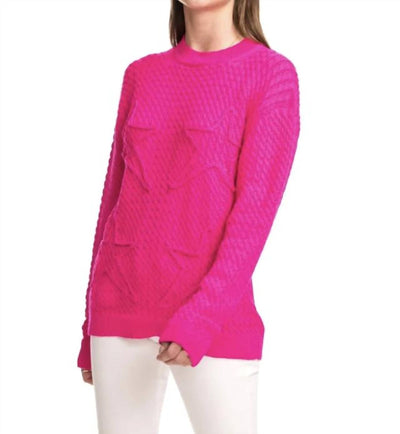 Chrldr - CABLE STARS OVERSIZED CABLE SWEATER