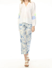 Charlie B - Floral Linen Pants