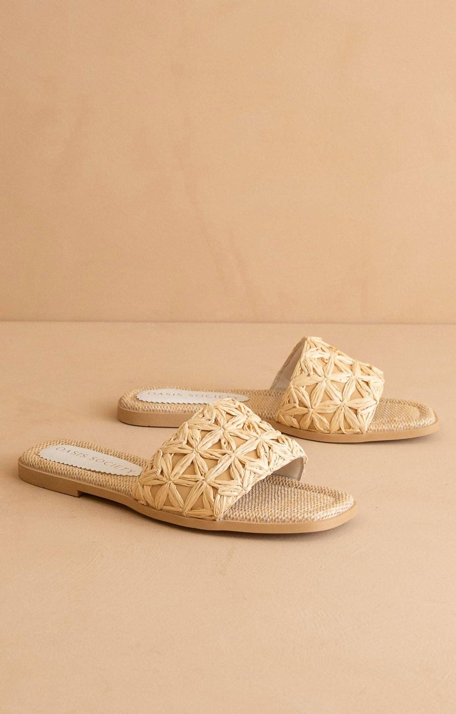 Oasis Society - Women's The Natasha Raffia Slide