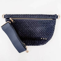 Pretty Simple Women's Westlyn Suede Bum Bag in navy - women's bag