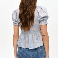 Ganni - Yarn Dyed Stripe Blouse