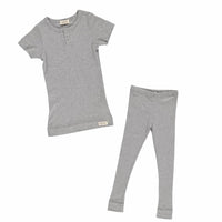 Marmar Copenhagen - Kid's Short Sleeve Ribbed Henley Set