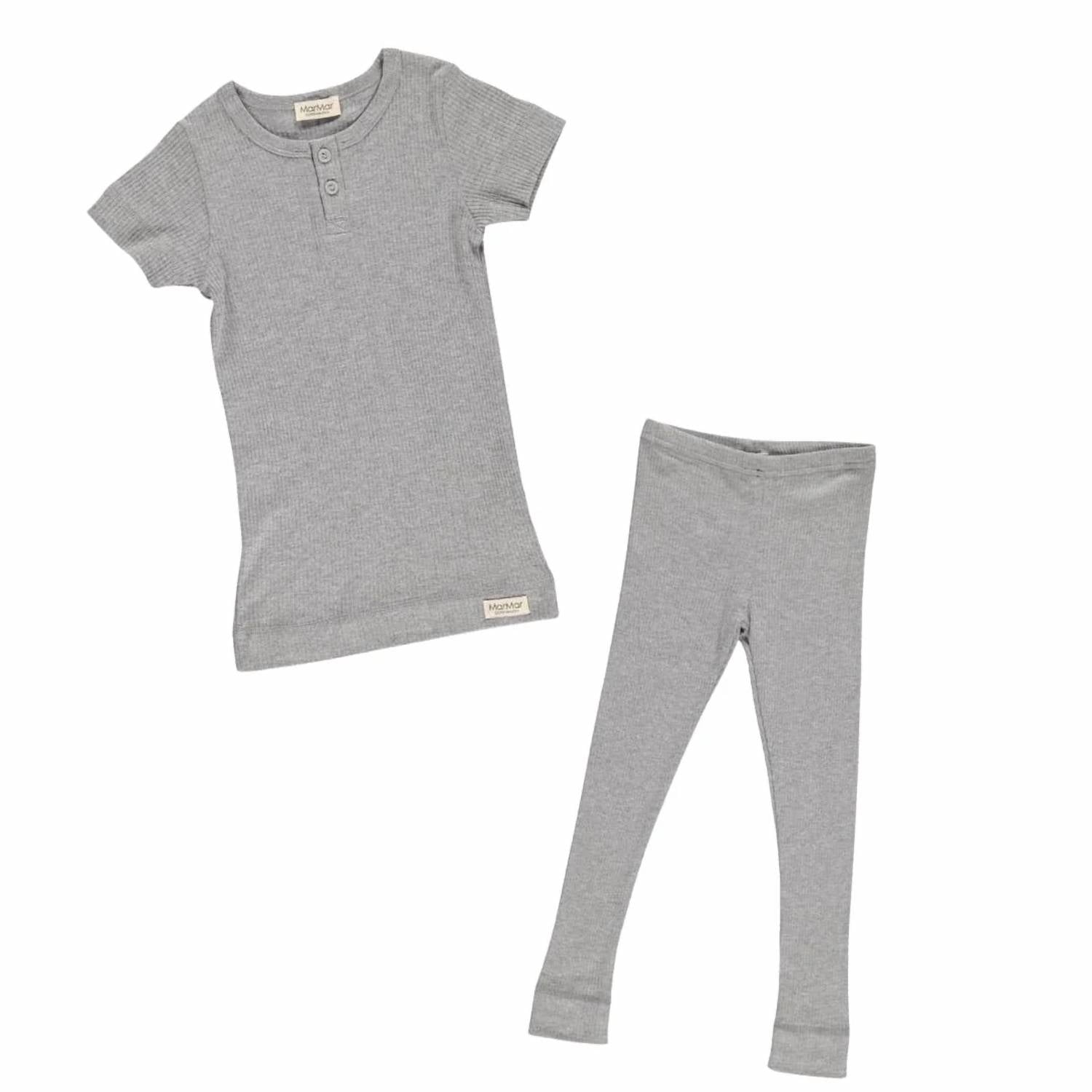 Marmar Copenhagen - Kid's Short Sleeve Ribbed Henley Set