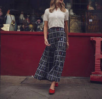 SMITH & QUINN Faye Maxi Skirt in gardeners window navy - women's skirt - view 5