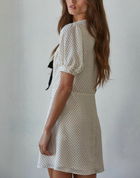 By Together - Dainty Bow Collared Mini Dress