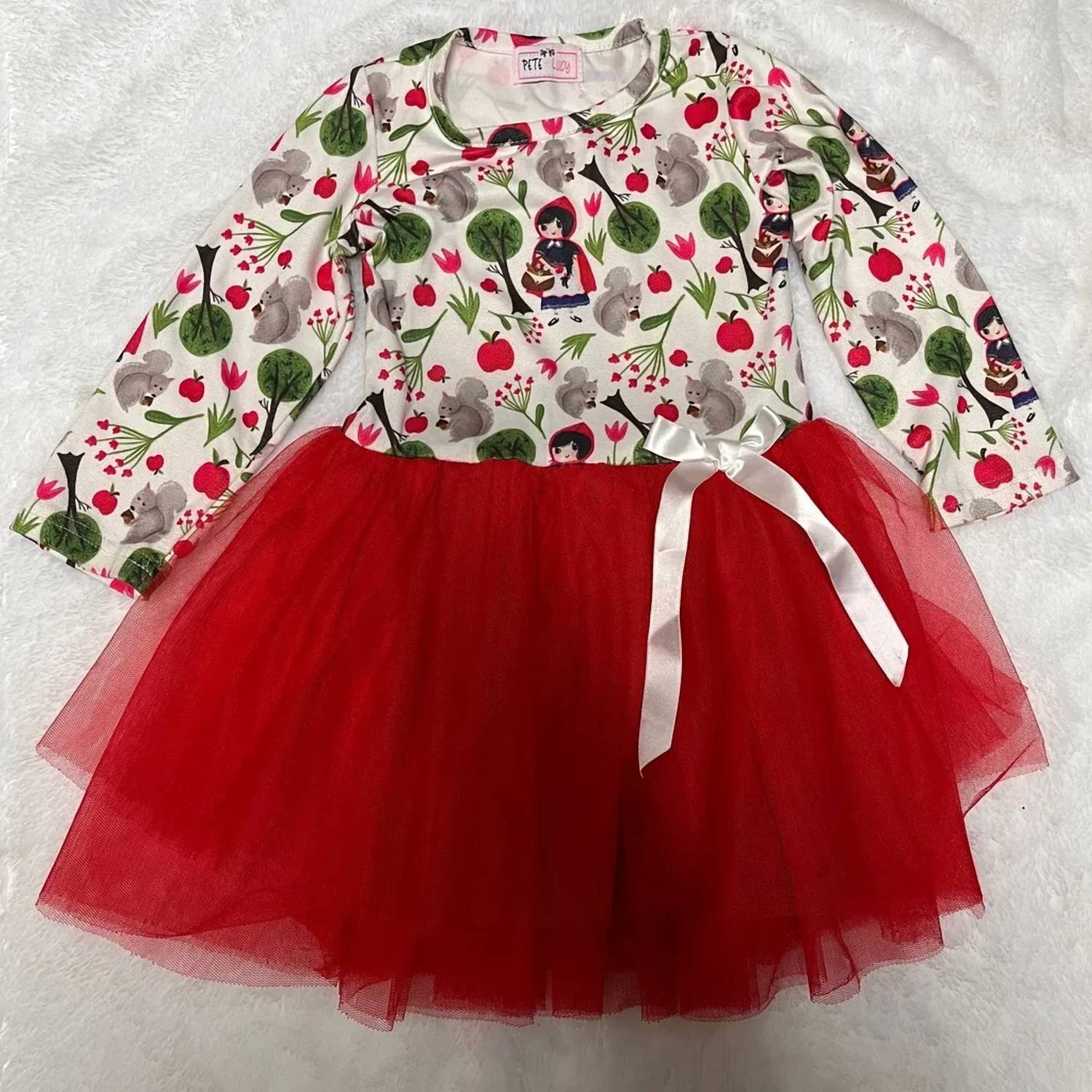 Pete + Lucy - Girls Little Red Riding Hood Tulle Dress