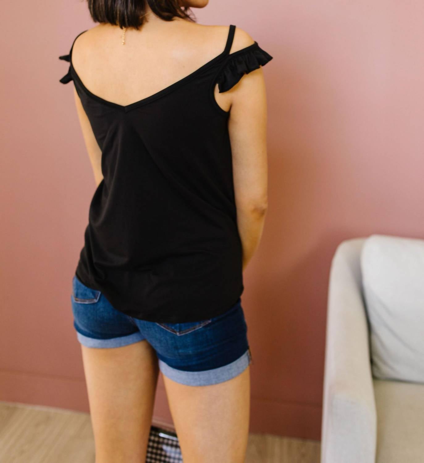 On Fire Cold Shoulder Top