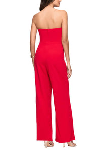 Betsy & Adam - Tasha Strapless Back Zipper Side Pockets Tuxedo Jumpsuit