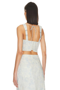 For Love & Lemons - Chantal Denim Corset Top
