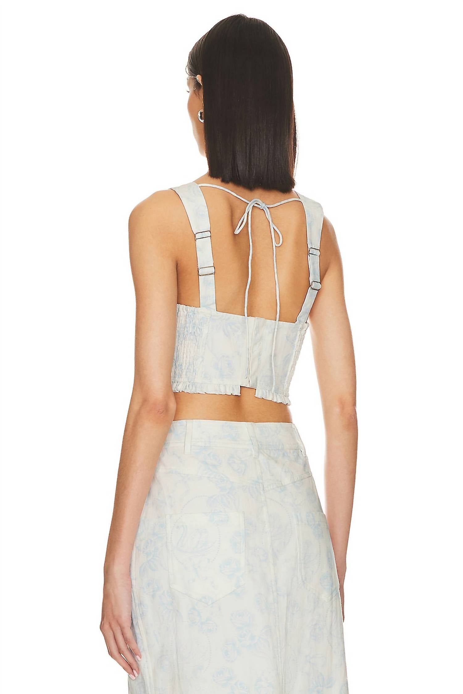 For Love & Lemons - Chantal Denim Corset Top
