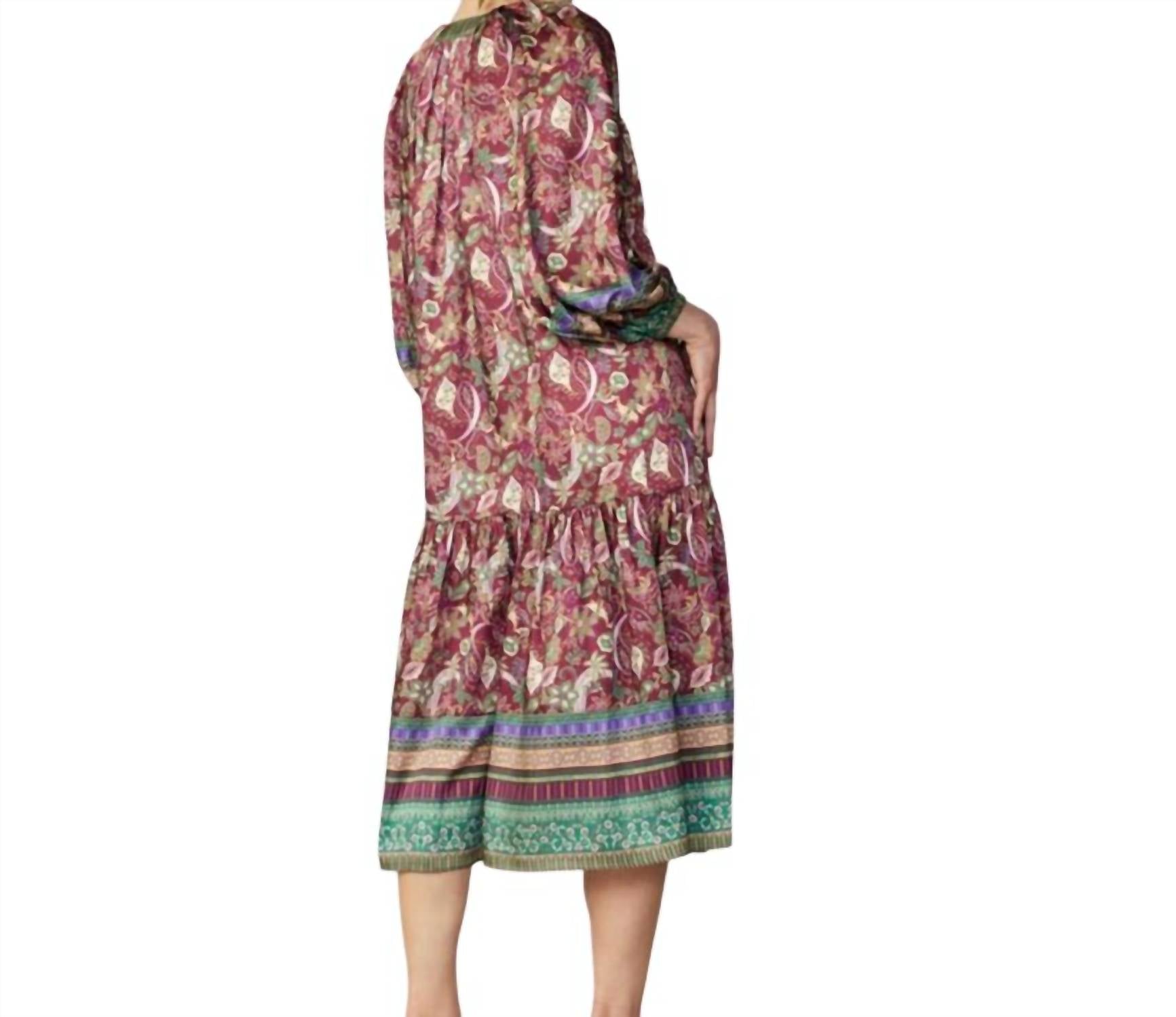 Current Air - Border Print Midi Dress