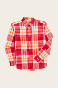 Original Madras Trading Company Twin Flap Pocket Button Down Collar Shirt in red - men's shirt - view 4