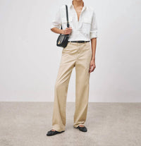 NILI LOTAN Eliot Boy Pant in stone - women's pants