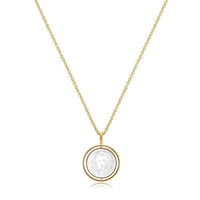 Eklexic - Women's Mother Of Pearl Lion Pendant Necklace
