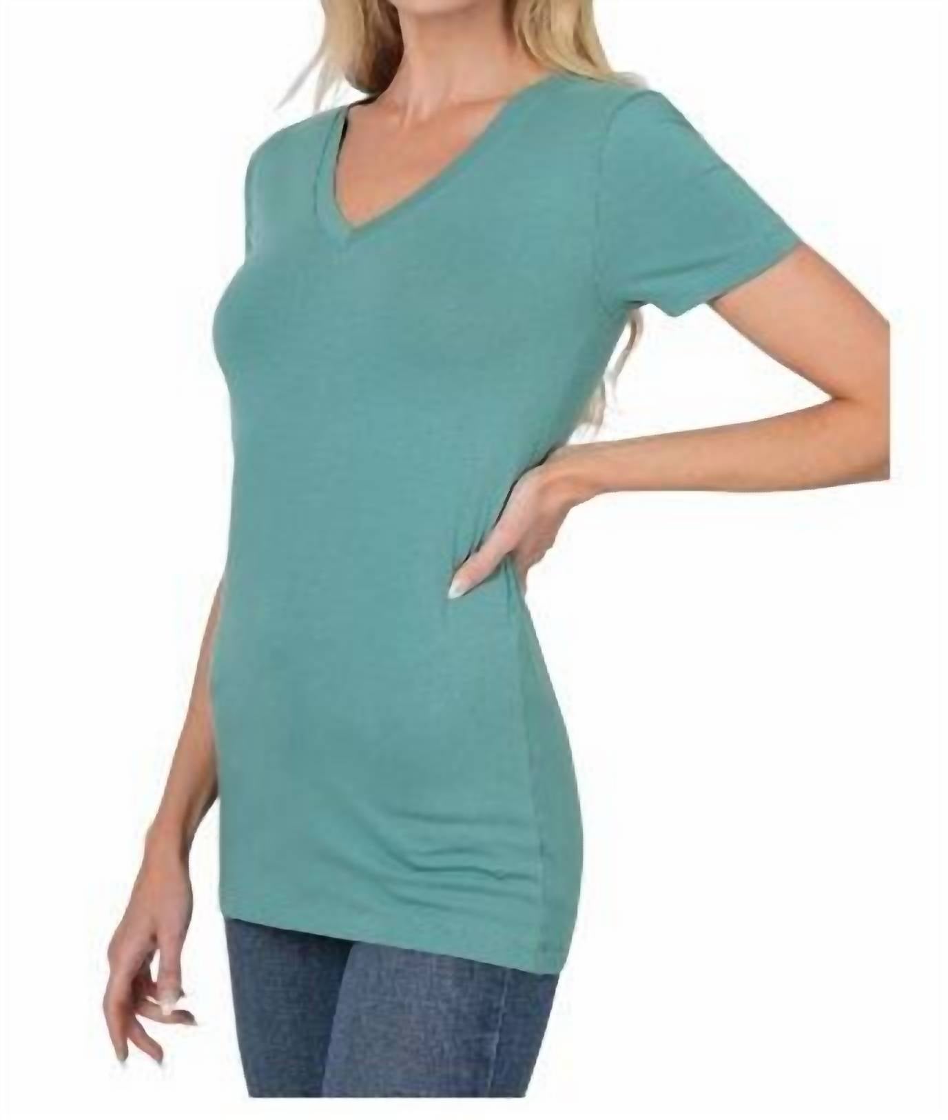 Zenana - Basic V Neck Tee