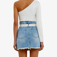 Grey Lab - High Rise Denim Skirt