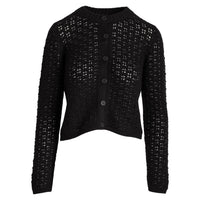 Naadam - Women's Pima Cotton Artisanal Stitch Crewneck Cardigan