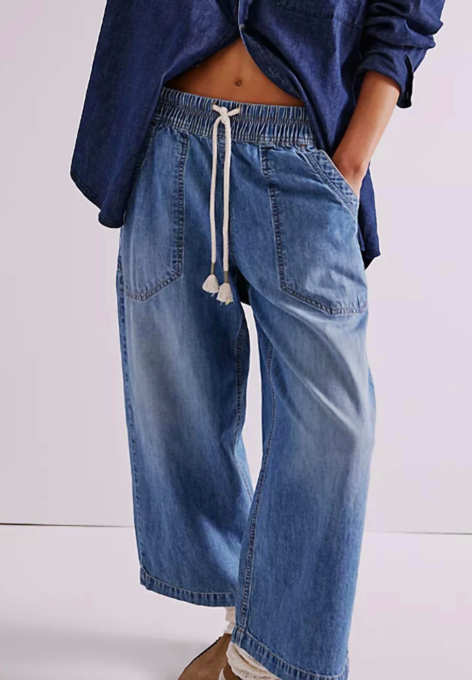 Free People - Easy Peasy Denim Pants
