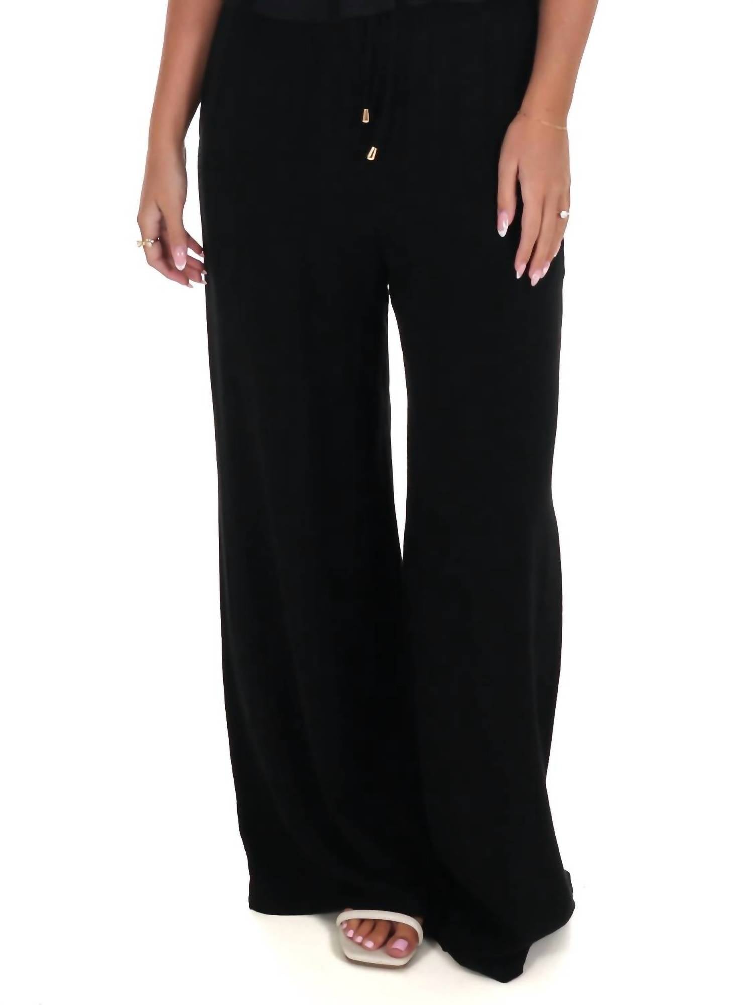 Adriana Contreras - Little Luxuries Linen Wide Leg Pants - Plus