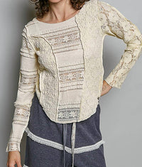 Pol - Lace Long Sleeve Top