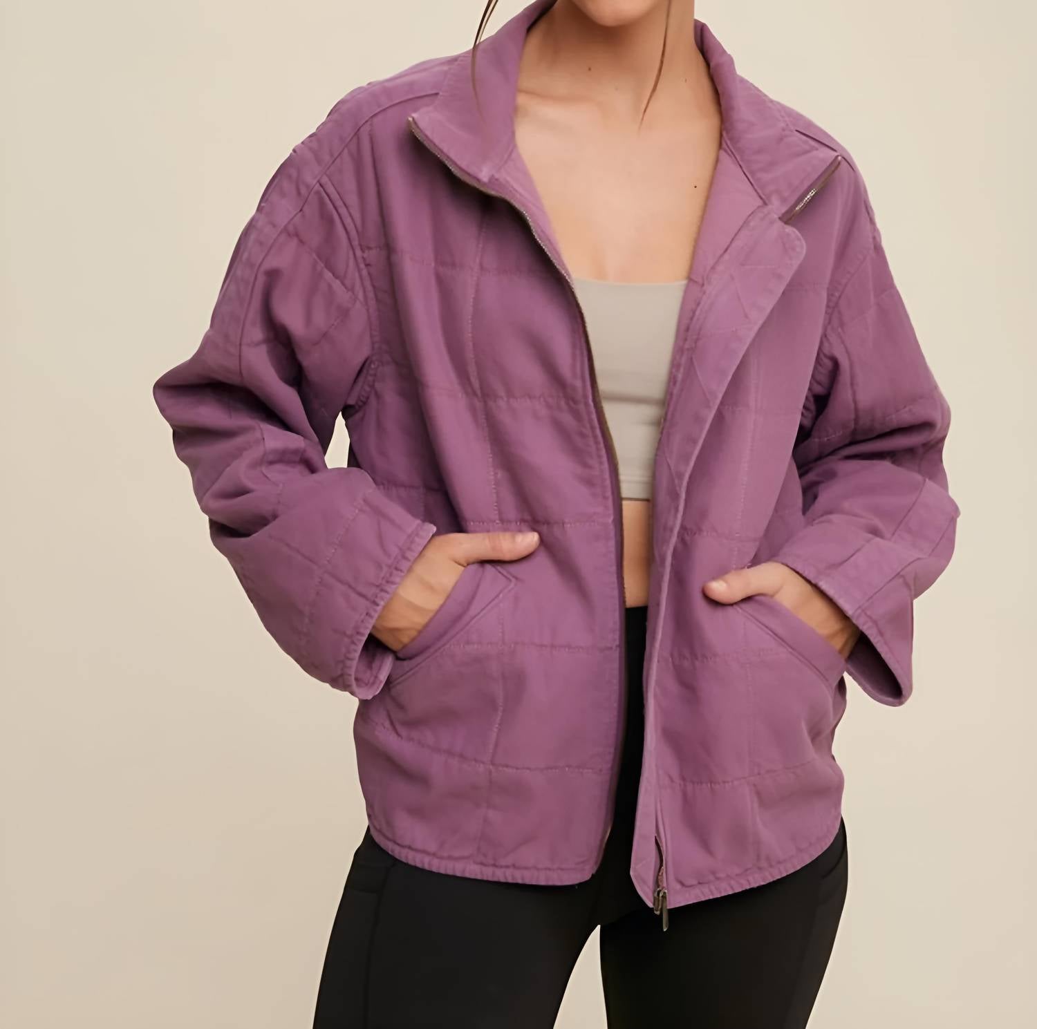 Listicle - Denim Quilted Jacket