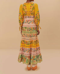 Farm Rio - LONG SLEEVE MAXI DRESS