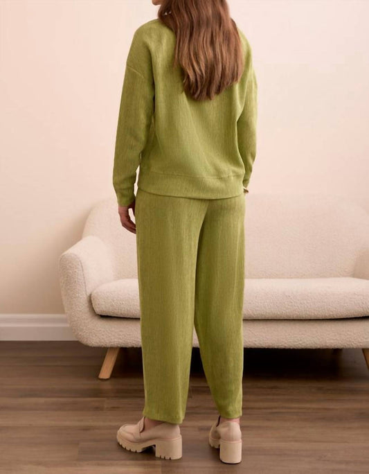 Tribal - Two-tone Crinkle Drop Shoulder Mock Neck Top