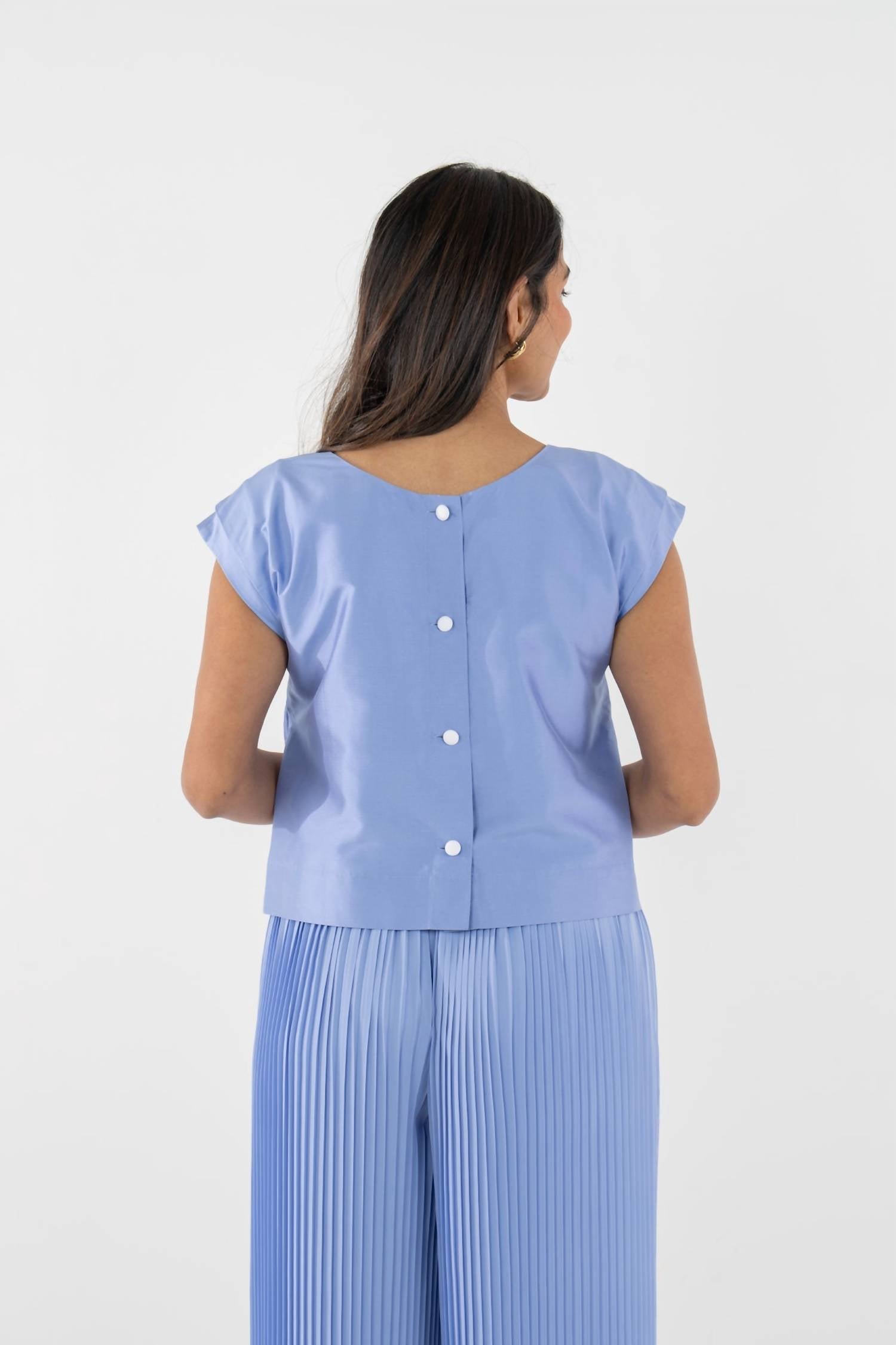 Emily McCarthy Hatti Top in grapemist - women's tank top - detail view
