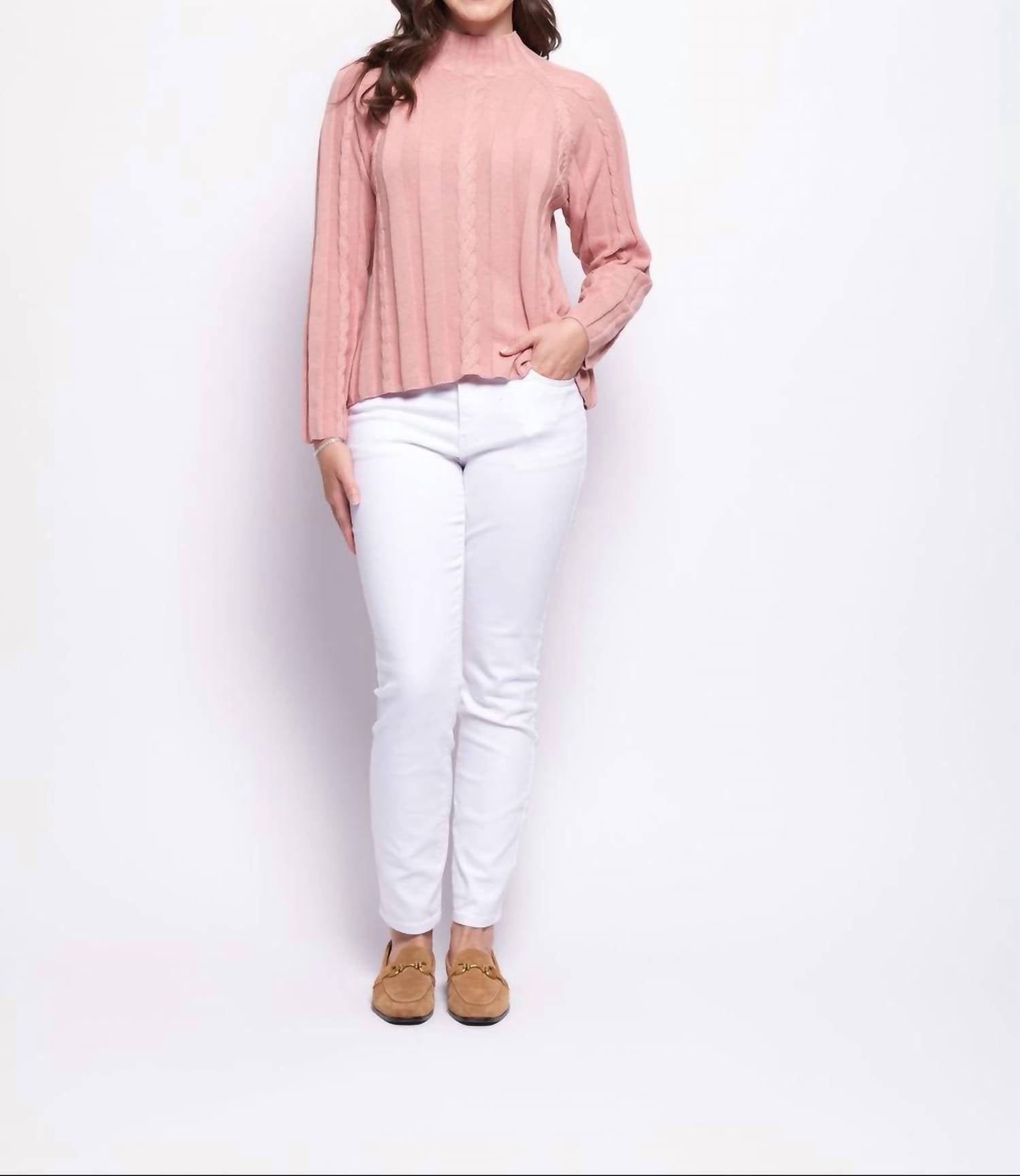 FOIL Feeling Connected Sweater in pink - women's sweater