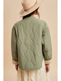 In-Loom - Quilted sherpa lined puffer jacket