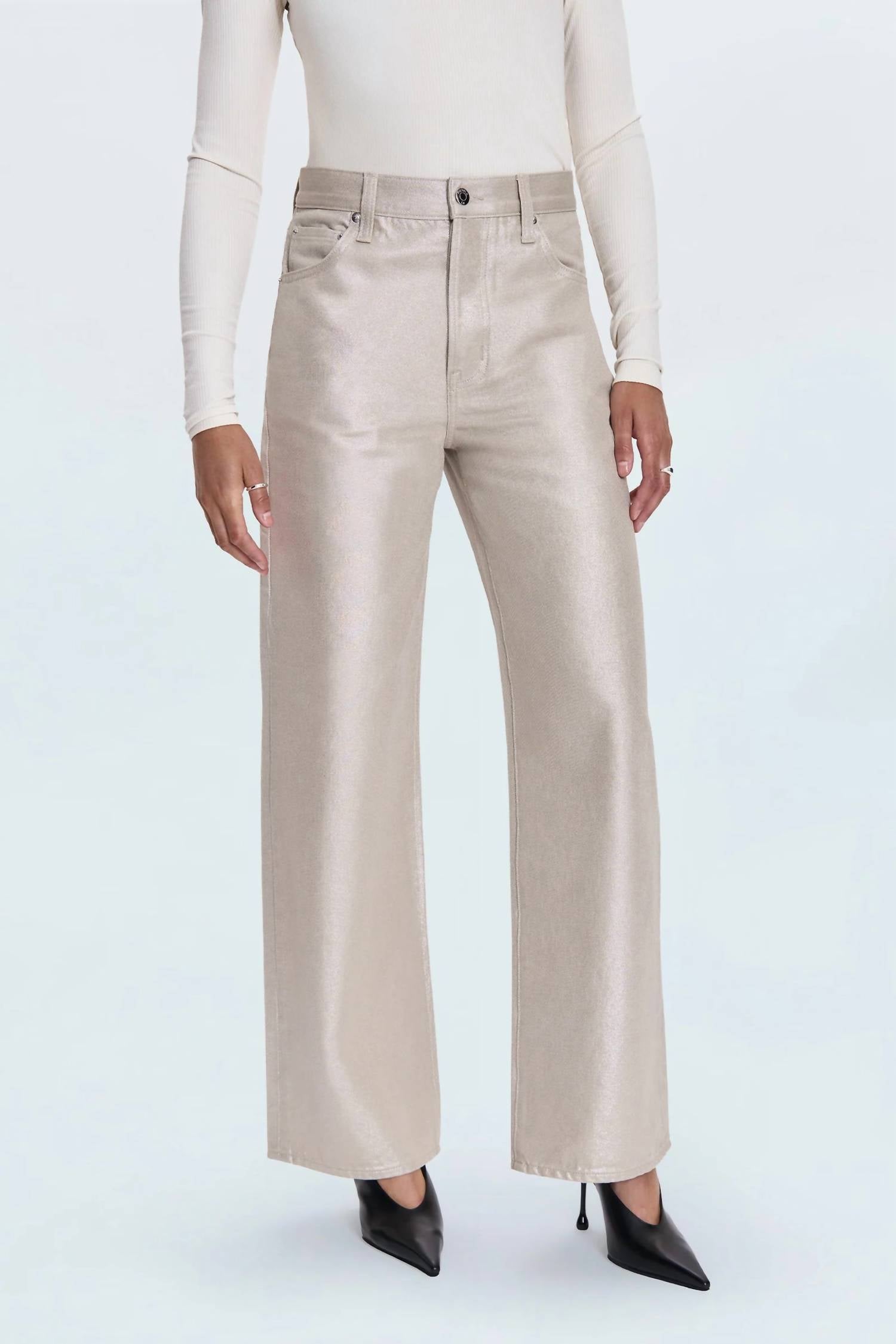 PISTOLA Women's Tate Pant in champaigne luster - women's pants - alternate view