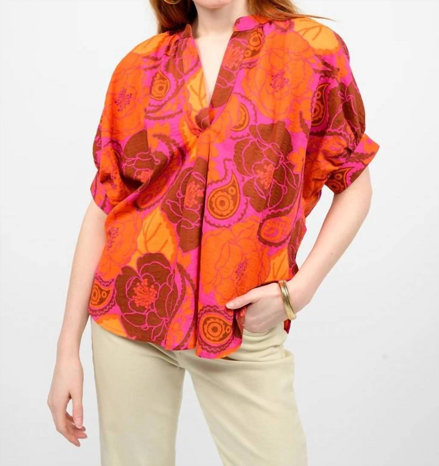 Sister Mary - Flower Popover Top