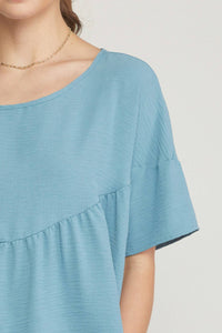 Entro - Round Neck Babydoll Top