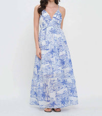 Meet Me In Santorini - Santorini Sketch Maxi Dress