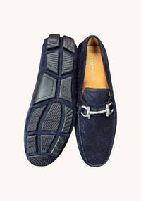 Salvatore Ferragamo - Men's Parigi Classic Gancini Bit Suede Driver Loafer