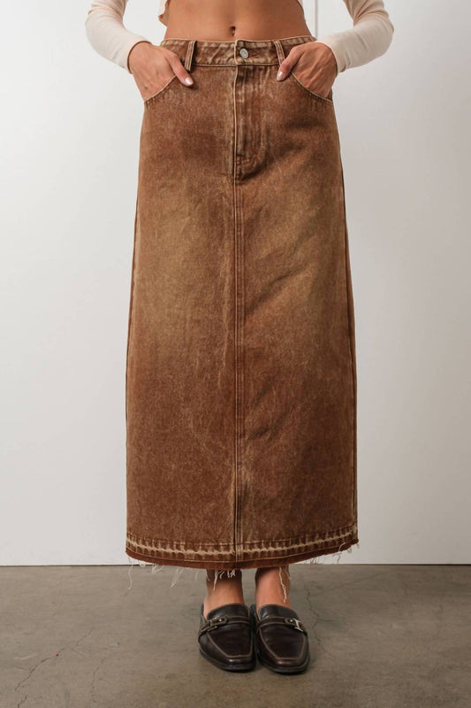 Pretty Garbage - Washed Denim Skirt