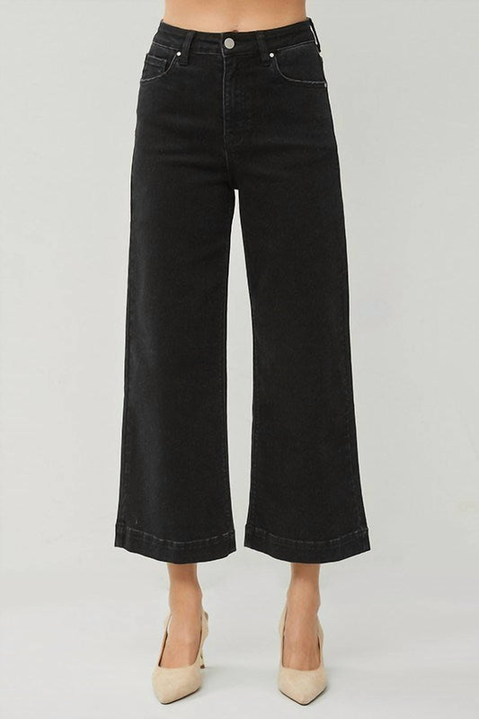 Risen - Jones Cropped Wide Leg Jeans