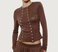 Loucia - Lennox Button Top