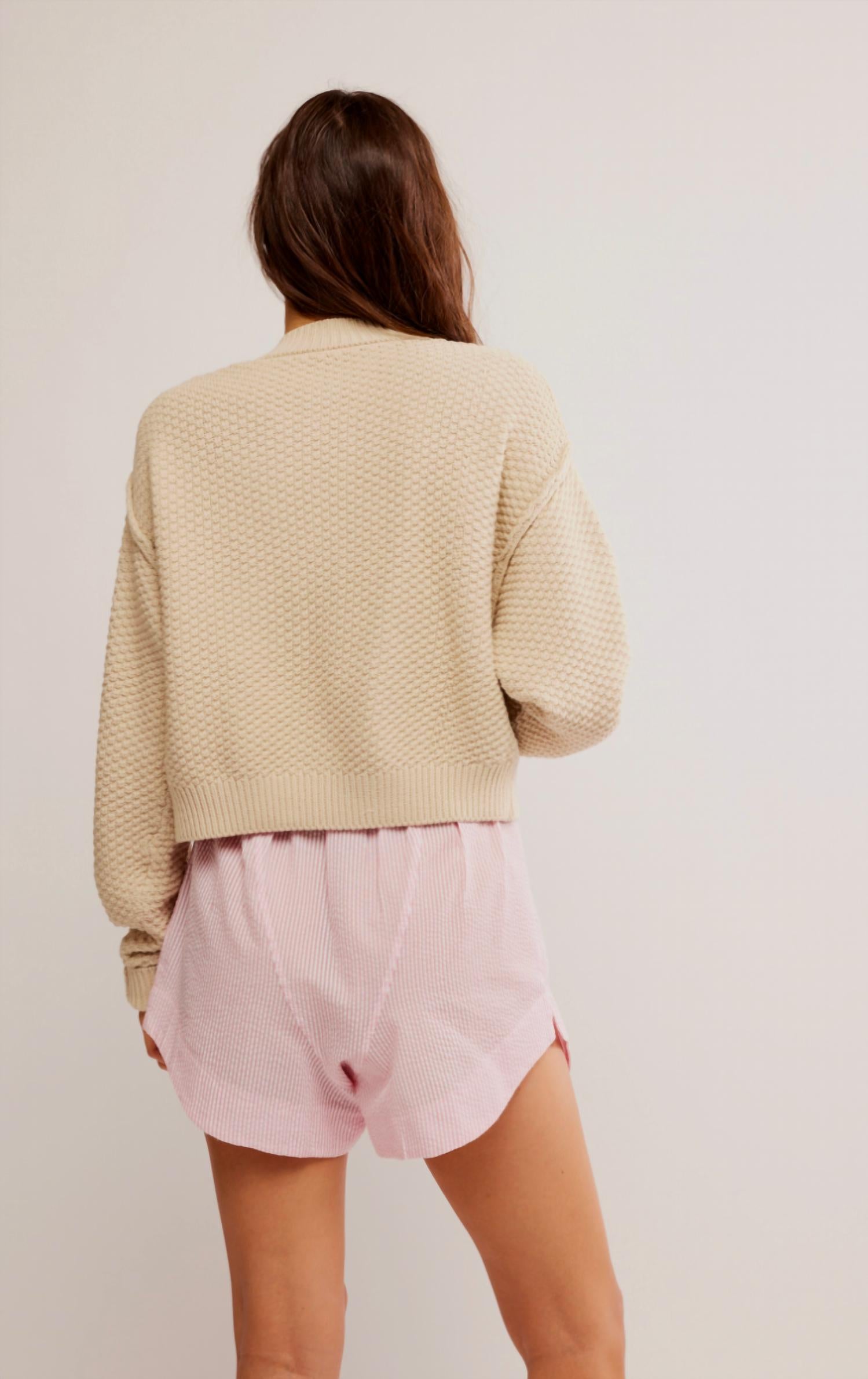 Free People Lila Cardigan in cream - women's cardigan - alternate view