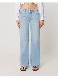 ROLLA'S Heidi Low Straight Leg Jeans in blue - women's jeans