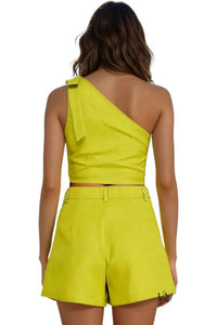 Milk & Honey - Paige One-shoulder Bow Detail Short Set