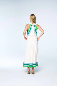 CIEBON Mavis Striped Halter Midi Dress in cream multi - women's dress - alternate view