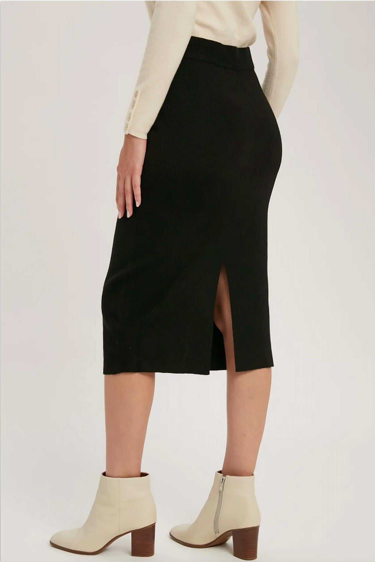 Bluivy - H Line Midi Sweater Skirt