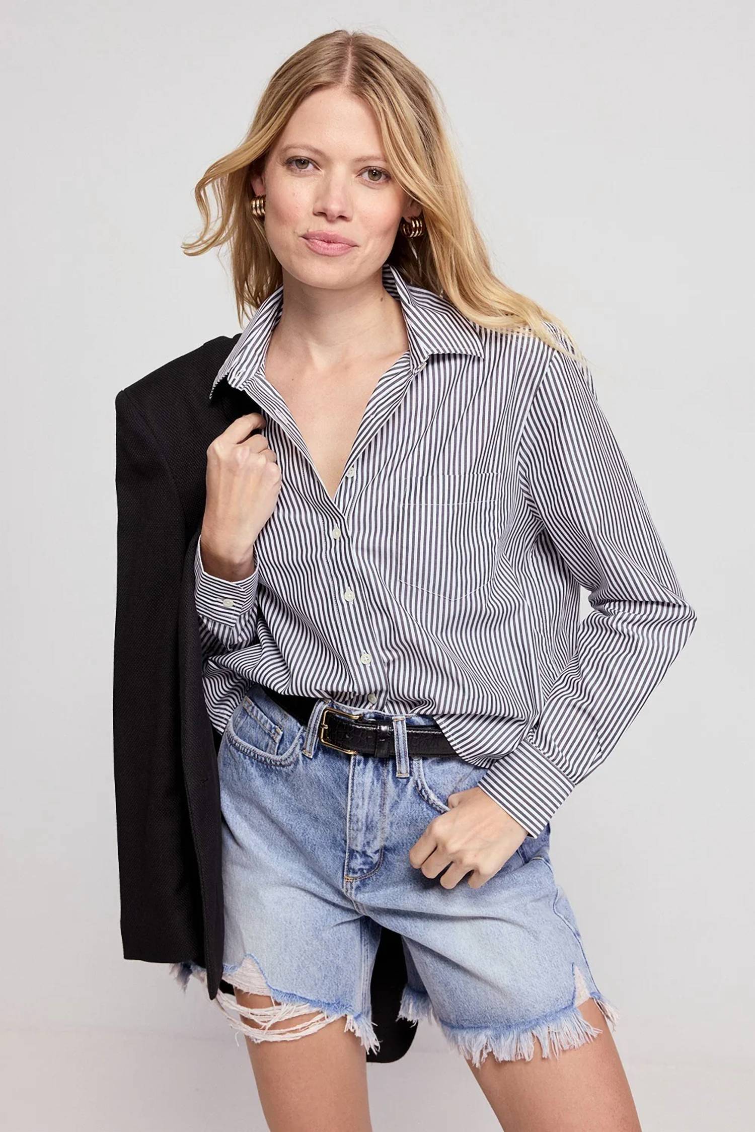 The Shirt - Long Sleeve Boxy Crop Shirt